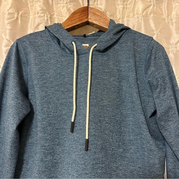 Prana Teal Blue Cropped Performance Hoodie Sweatshirt - Picture 3 of 10